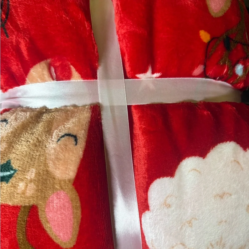 NWT Hobby Lobby 60x 50 throw Santa Reindeer